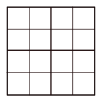 4x4 Empty Sudoku Grid