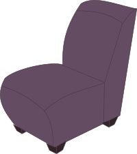 Purple armless chair