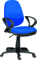 Desk Chair-Blue with wheels