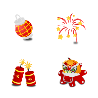 Chinese New Year's Icon Collection Set