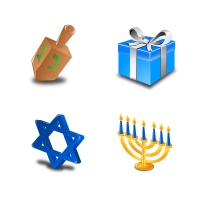 Hannukah Icon Set Collection