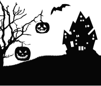 Halloween Landscape Silhouette