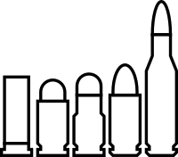 Bullet silhouette icon black white