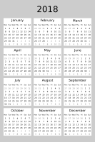 calendar 2018