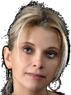 Very High Poly Blonde Woman Wireframe No Black