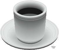 cup of coffee b/w