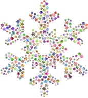 Snowflake Fractal Prismatic No Background