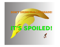 Don't Drink the Lemonade!