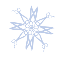 Hair Cutting Scissors Blue Snow Flake