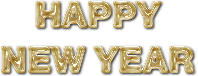 Happy New Year Gold Enhanced With Drop Shadow