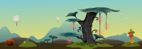 Creepy glow-swamp (from Glitch)