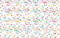 Floral Prismatic Pattern No Background