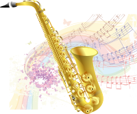Saxophone with music background