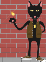 cat flipping coin
