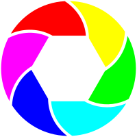 Shutter Icon rainbow colors