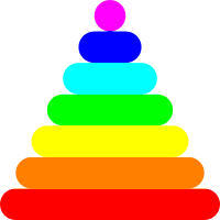 Toy with rainbow gradient