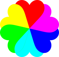 Flowerheart spectrum colors