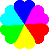 Flowerheart spectrum colors