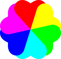 Flowerheart spectrum colors