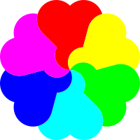 Flowerheart spectrum colors