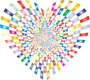 Optical Illusion Checkerboard Heart Prismatic No Background