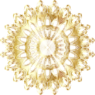 Chromatic Mandala Line Art Gold No Background