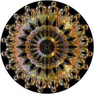 Chromatic Mandala Line Art Gold Extra