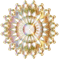 Chromatic Mandala Line Art Gold Extra No Background