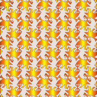 Seamless Lizards Tessellation Gold