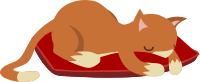 Sleeping cat from Glitch
