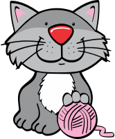 Cat with yarn