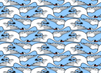 Flying swan pattern 2 (colour)
