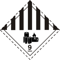 ADR pictogram 9A -Lithium Ion Batteries
