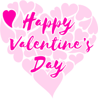 Happy Valentine's Day Title with Hearts