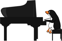 Penguin Playing Piano