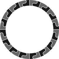 Vintage tile frame (circle)