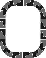 Vintage tile frame (rectangle)