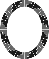 Vintage tile frame 2 (ellipse)