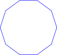 Regular decagon very simple