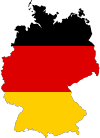 German map with flag colors
