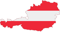 Map of Austria with Flag colors (gradient)