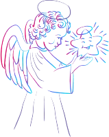 Angel with star (colour)