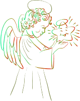 Angel with star (colour 2)