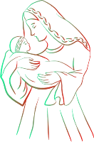 Mary with Jesus 2 (colour 2)