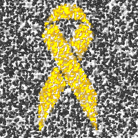 Yellow ribbon textured