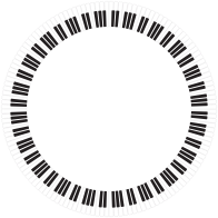Piano Keys Circle Inverted