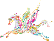 Abstract Winged Horse Prismatic