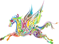 Abstract Winged Horse Prismatic 2