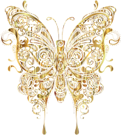 Abstract Butterfly II Gold