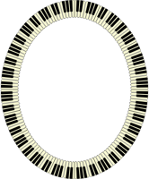 Piano keys frame (ellipse)